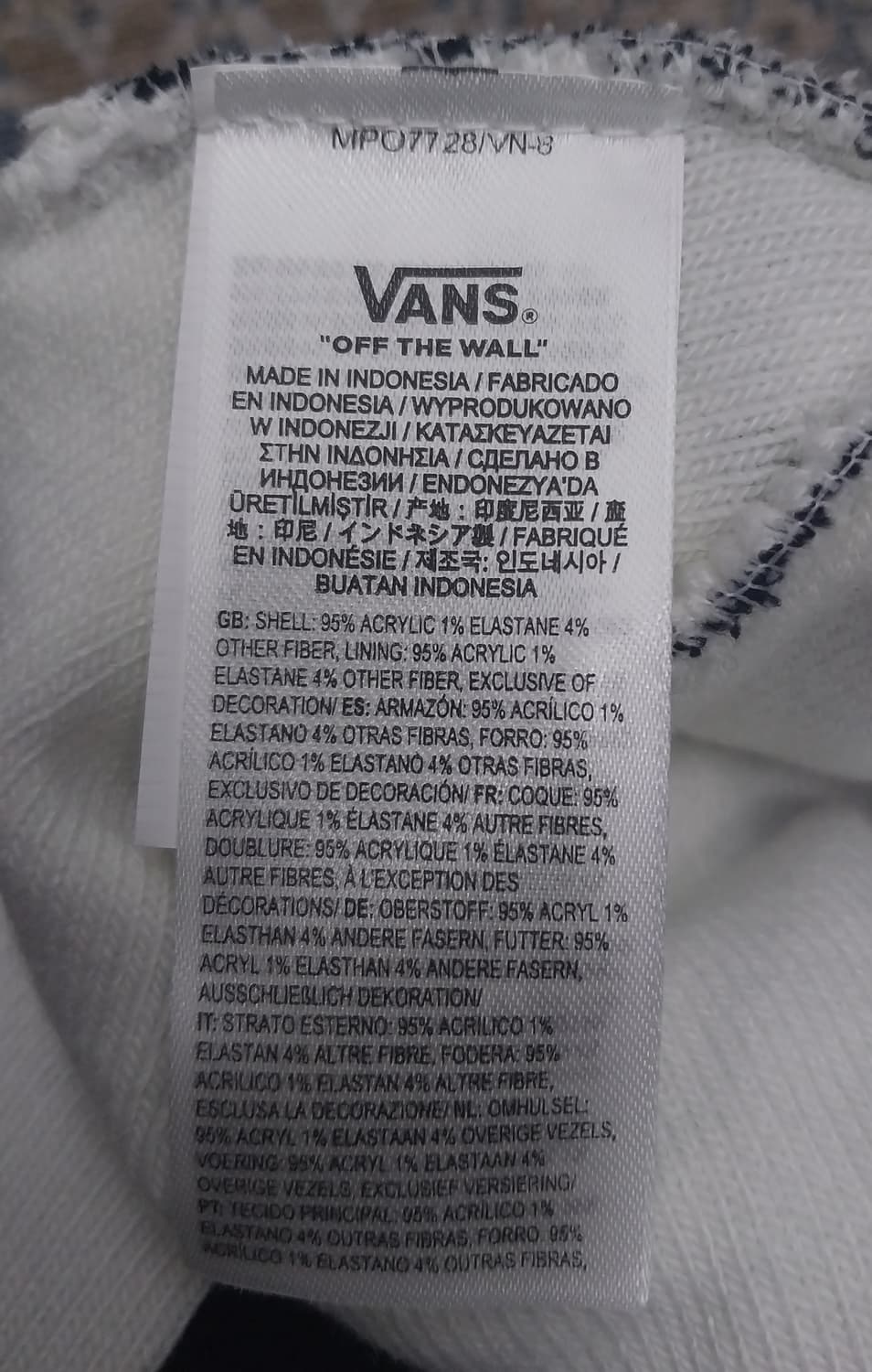 (새상품) 반스 체커보드 비니 상품이미지5