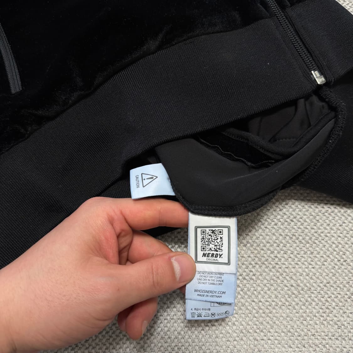 널디 벨벳 트랙 자켓 상품이미지3