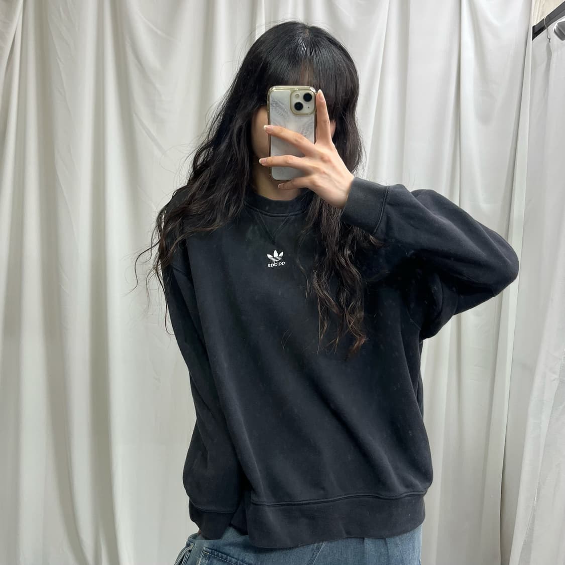 Adidas black center logo mtm 상품이미지1