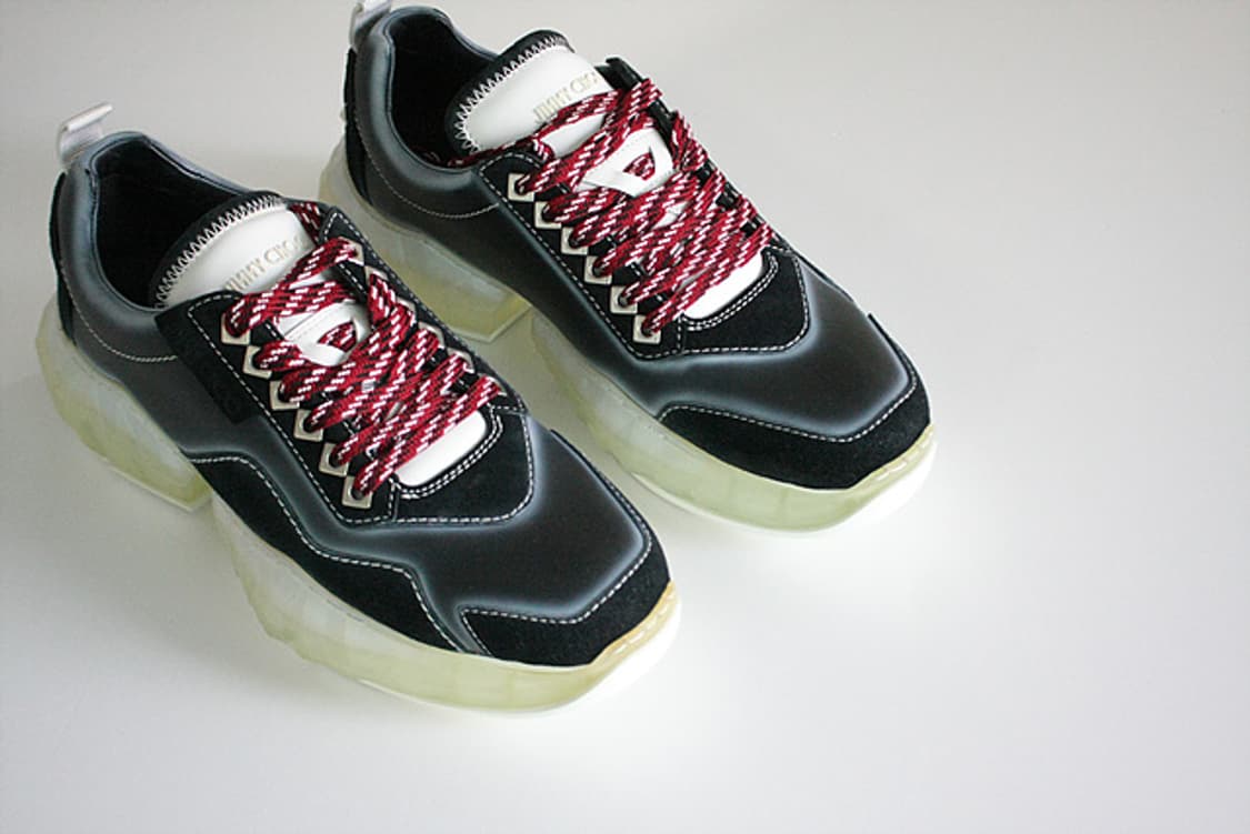 JIMMY CHOO 지미추 다이아몬드 블랙 가죽 스니커즈 새제품 상품이미지2