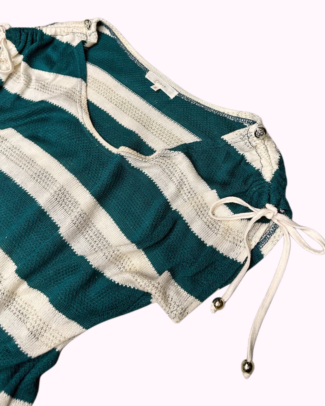 green stripe shirring knit dress 상품이미지2