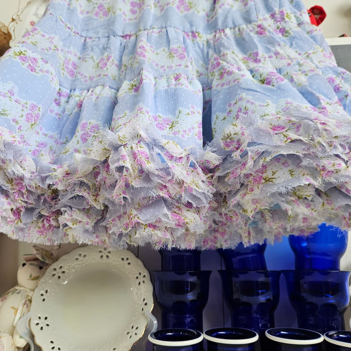 플라워 티어드 스커트 상품이미지3