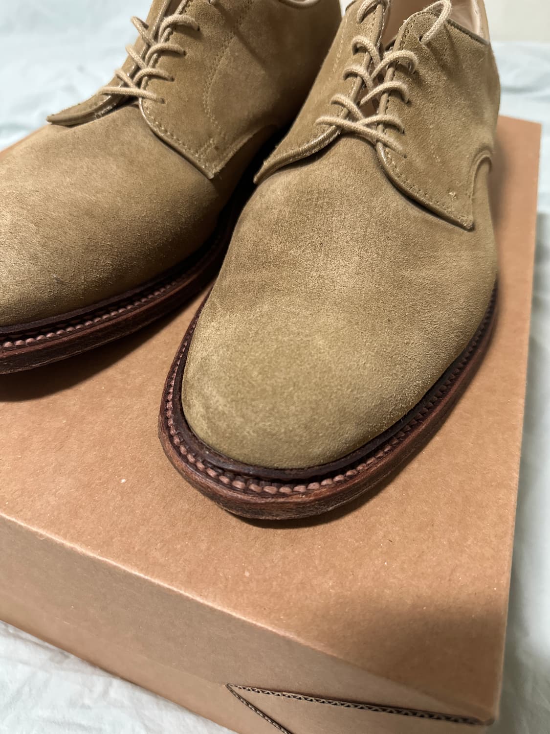 Alden 알든 29332F 언라인드 탄 스웨이드 더비 11D 상품이미지2