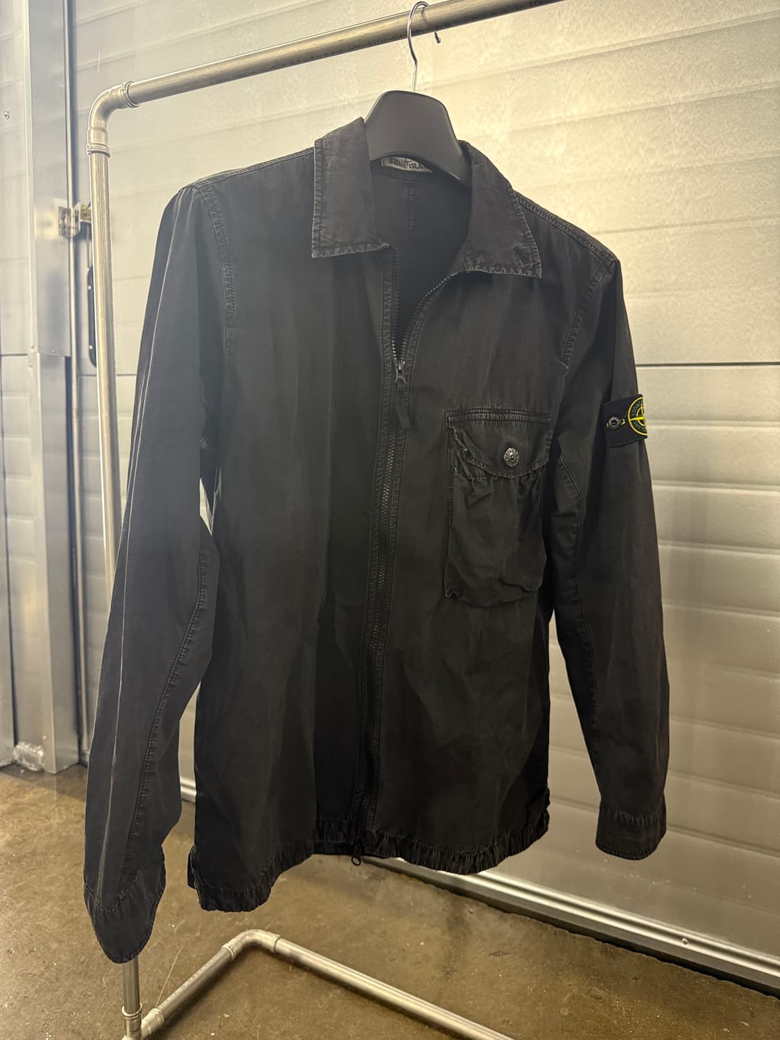 스톤아일랜드 정품 가먼트다잉 블랙 오버셔츠 자켓 L 상품이미지2