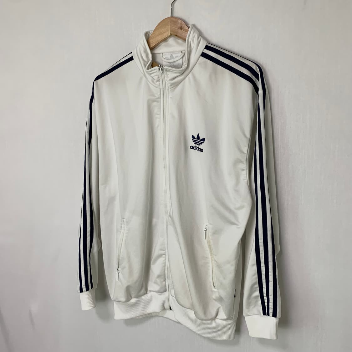 아디다스 파이어버드 져지 빈티지 삼선 트랙 자켓 화이트/네이비 L 상품이미지2