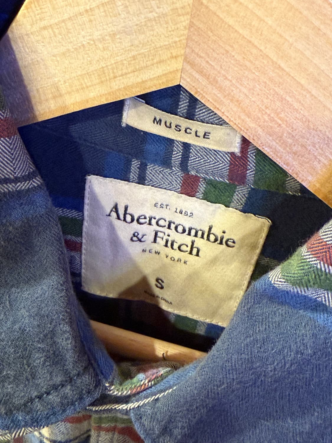 아베크롬비 블루 체크셔츠 상품이미지2