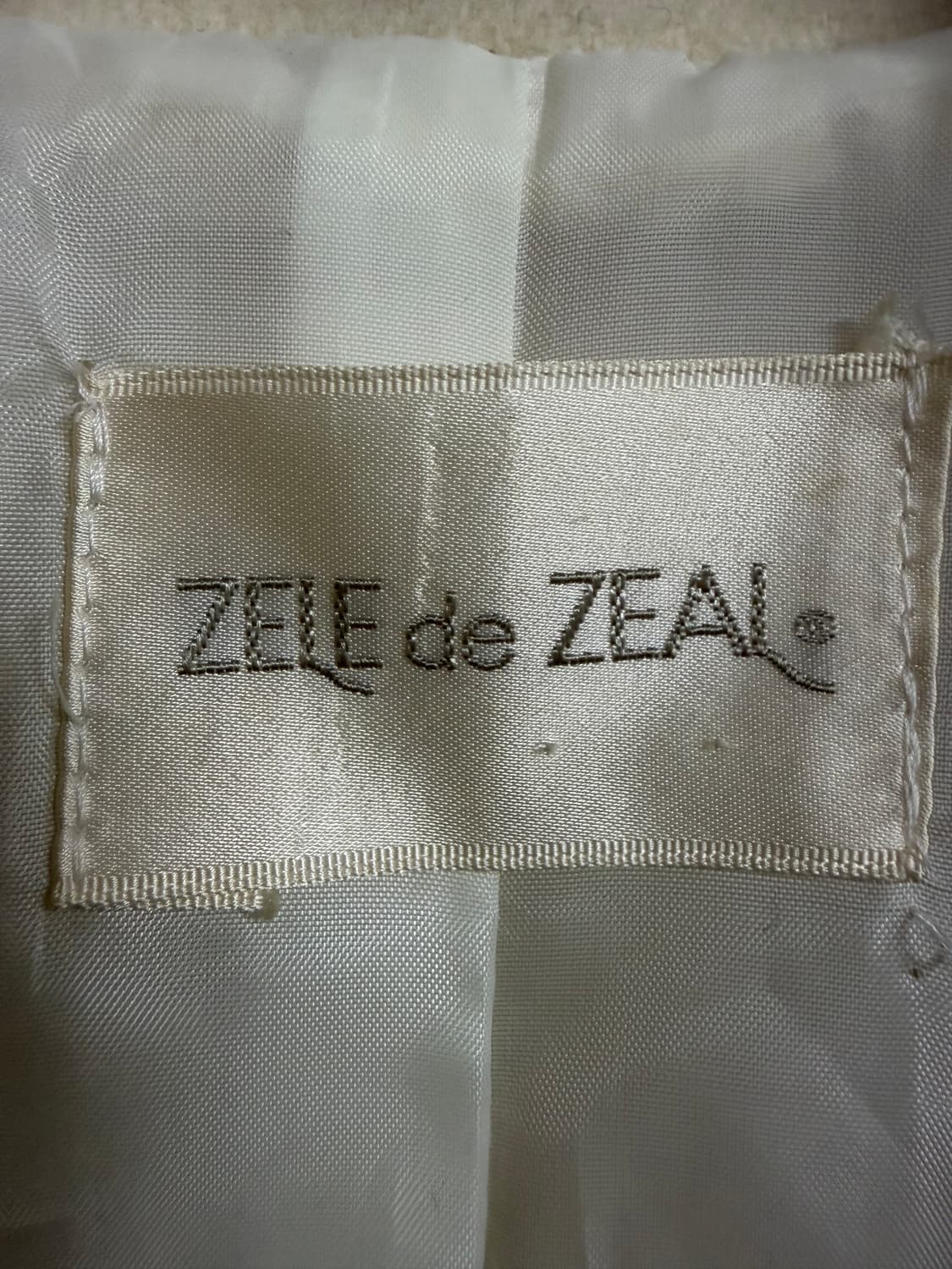 ZELE de ZEAL 80s 아이보리 더블 롱코트  상품이미지3