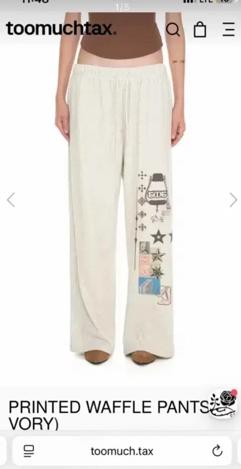 투머치택스 와플팬츠 제니 원빈 착용 상품이미지1