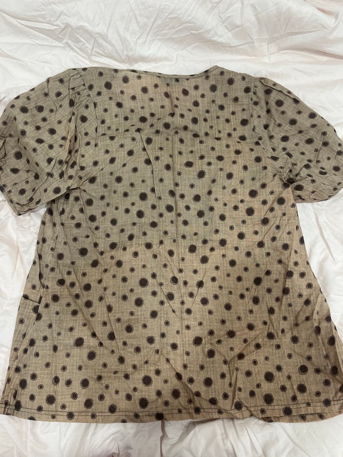 모리걸 브라운 도트 블라우스 상품이미지2
