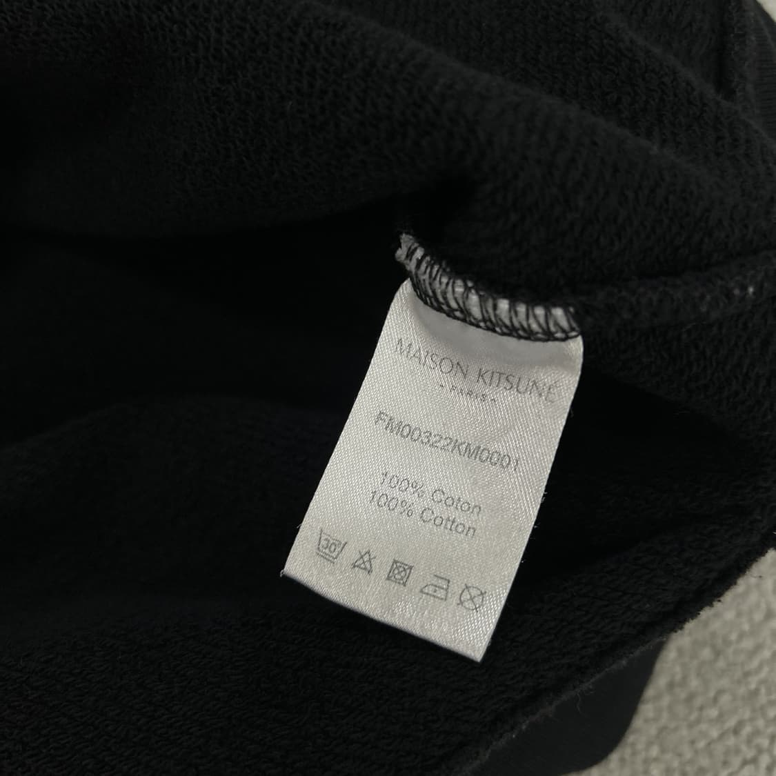 메종키츠네 폭스 패치 맨투맨 블랙 XL 상품이미지4