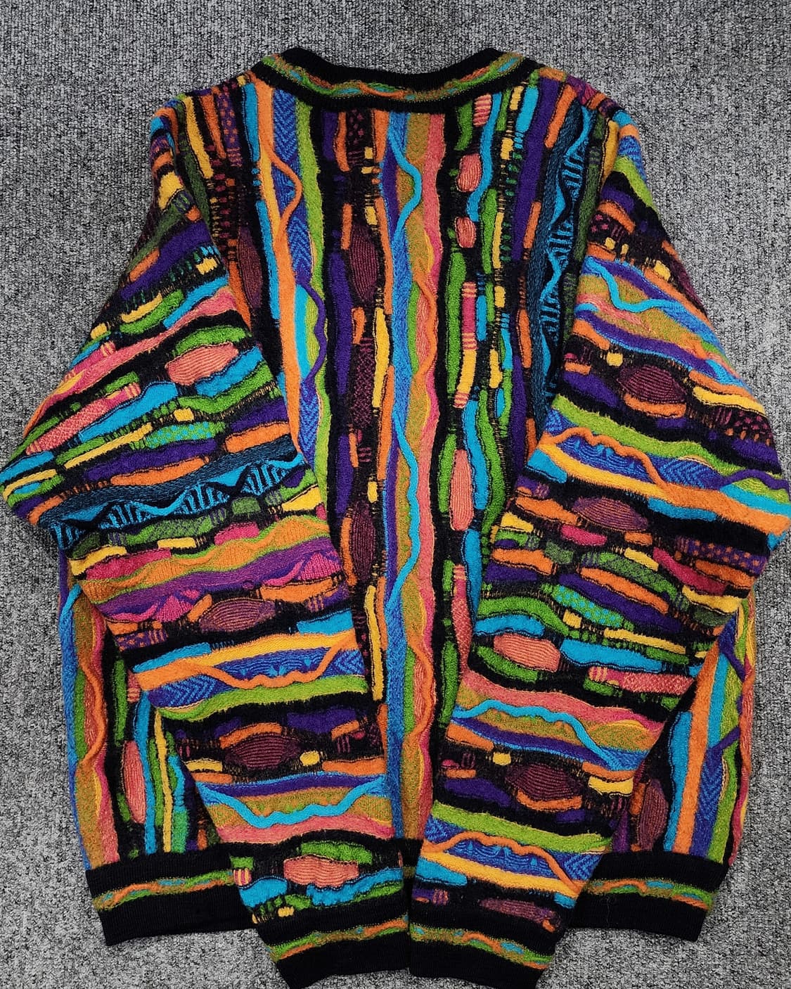 림노스 빈티지 멀티 컬러 케이블 울 니트 M 상품이미지4