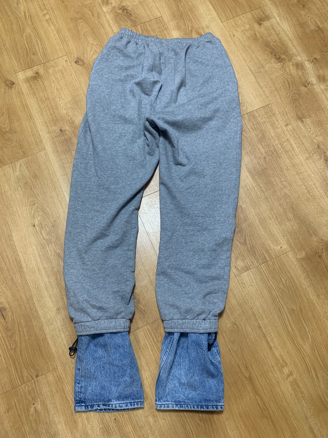 Y/PROJECT 레이어드 데님 오버 조깅 팬츠 그레이 상품이미지3