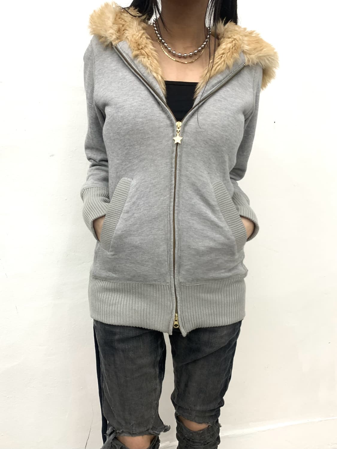 X-girl wolfjo hoodie  상품이미지4