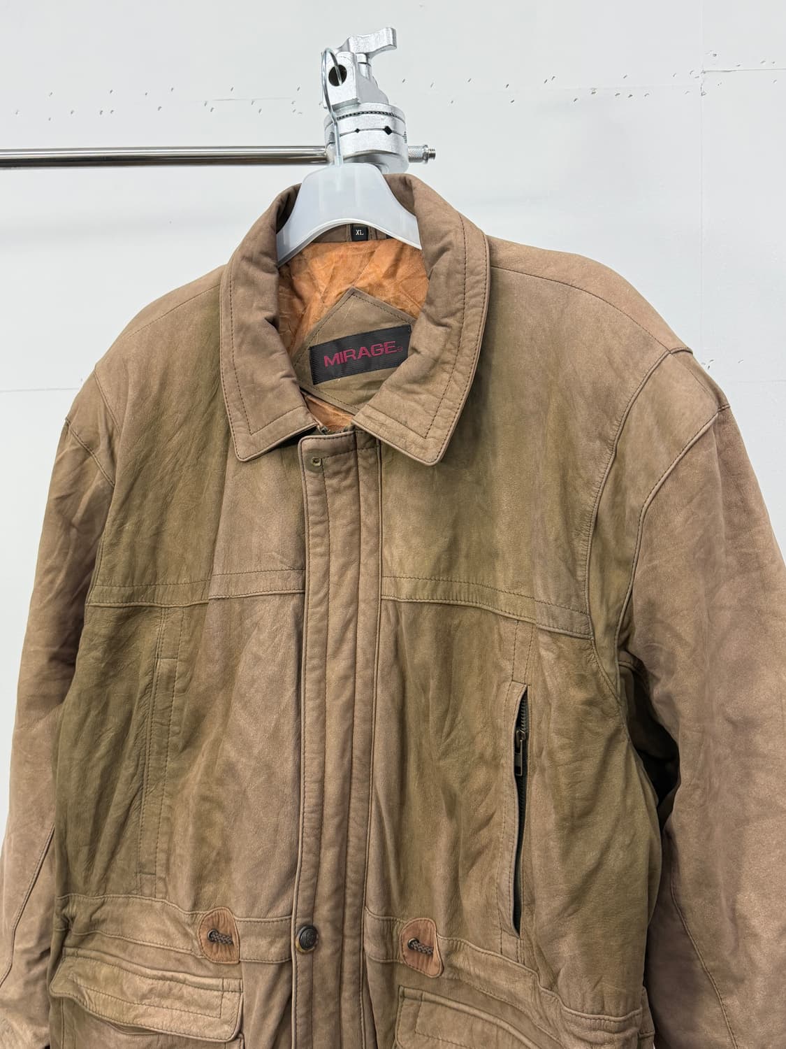 90s Mirage hard-faded leather car coat 상품이미지3