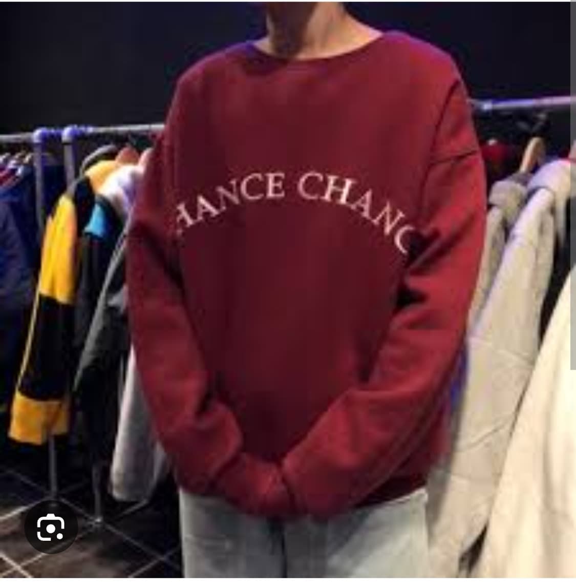 챈스챈스 맨투맨 버건디 상품이미지2