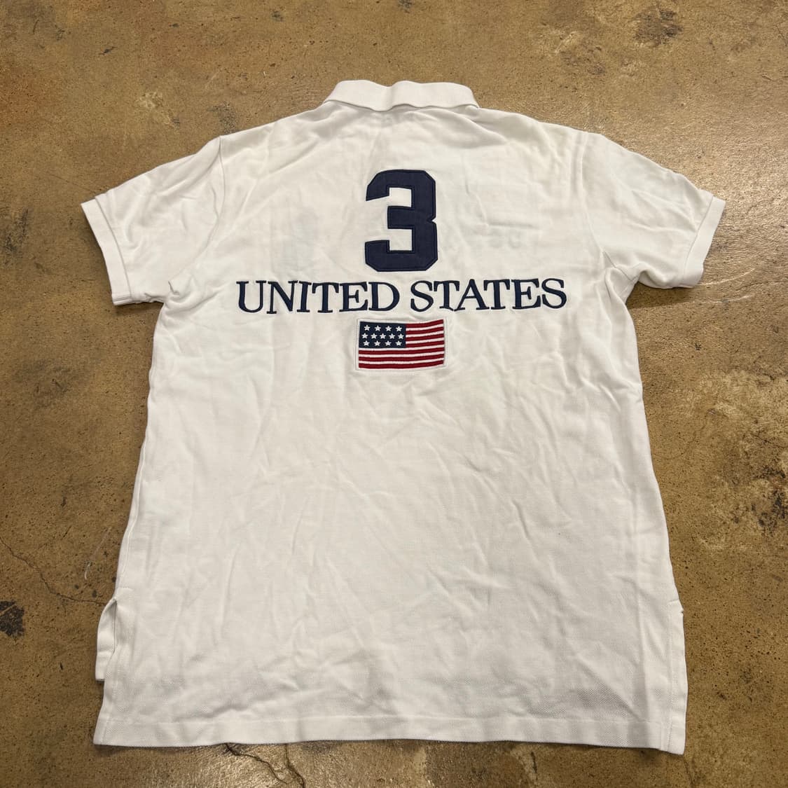 폴로 랄프로렌 USA 화이트 빅포니 카라 치프키프 PK 반팔 티 상품이미지4