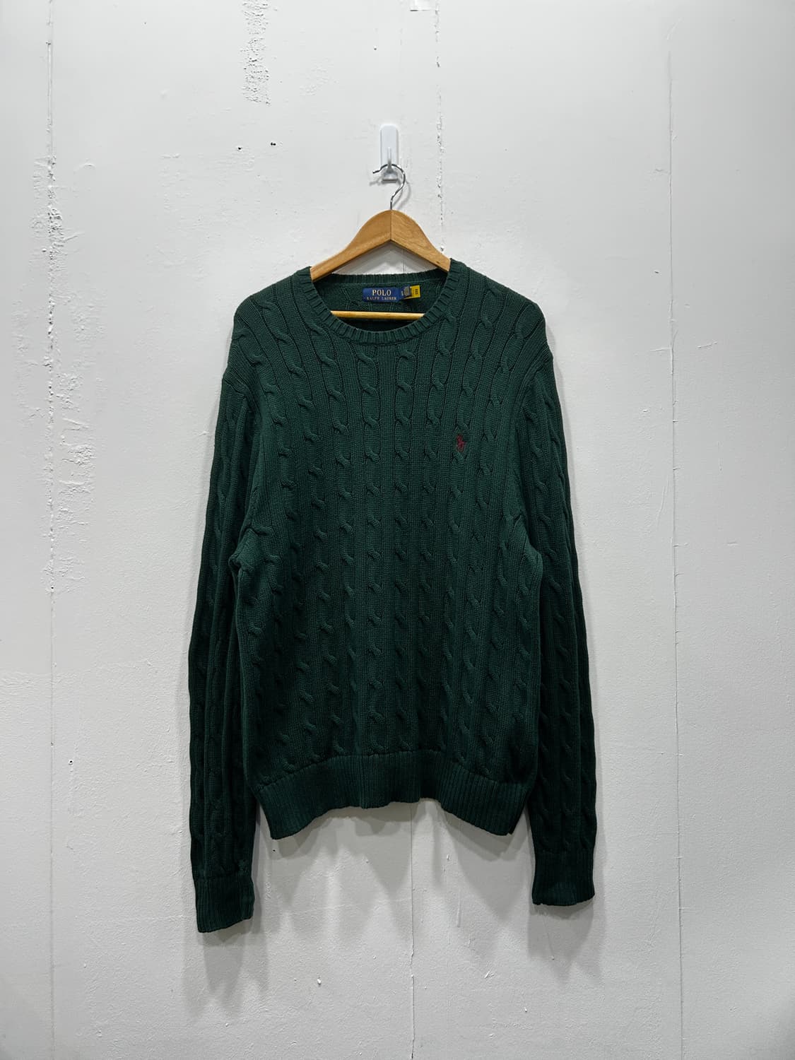 폴로 랄프로렌 케이블 니트 그린 남성 XL 105 상품이미지1