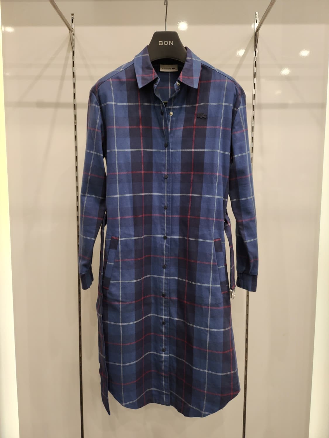 라코스테 프란넬 체크원피스34(A급) 상품이미지3