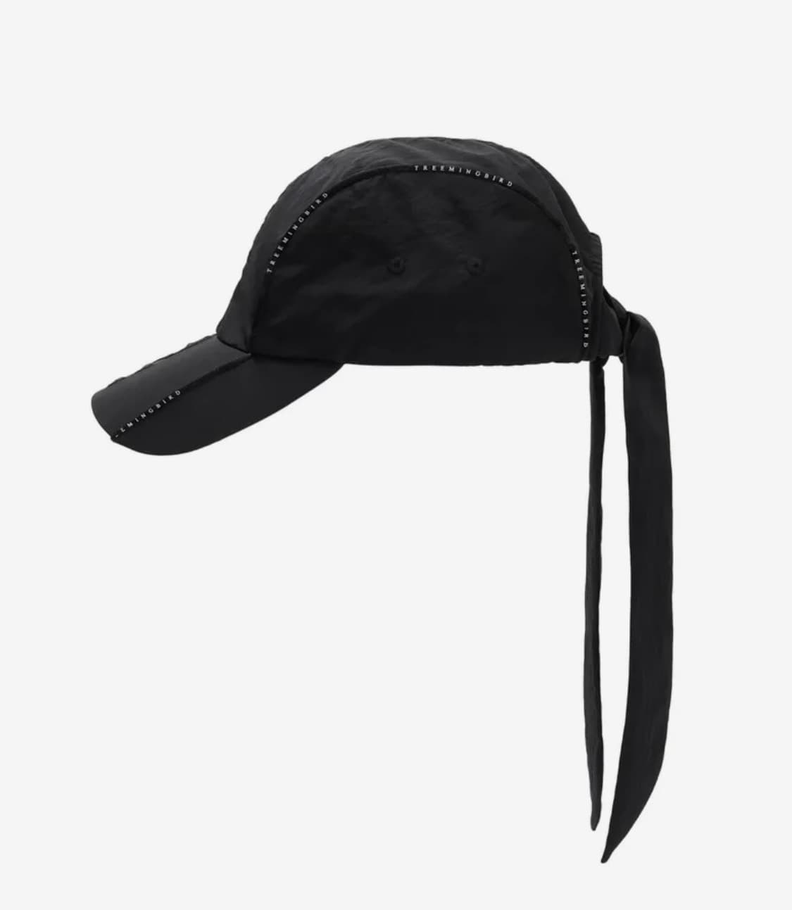 트리밍 버드 리본 볼캡 블랙 상품이미지2