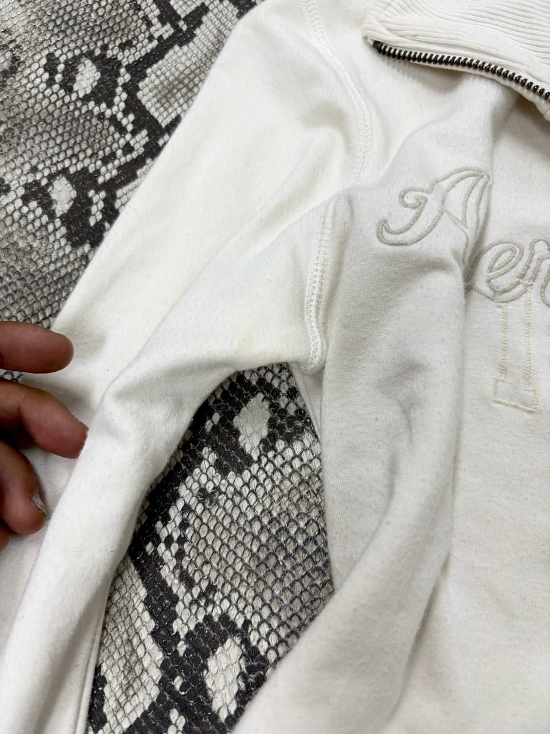 “Abercrombie&Fitch” Y2K Mood White Slim  상품이미지6