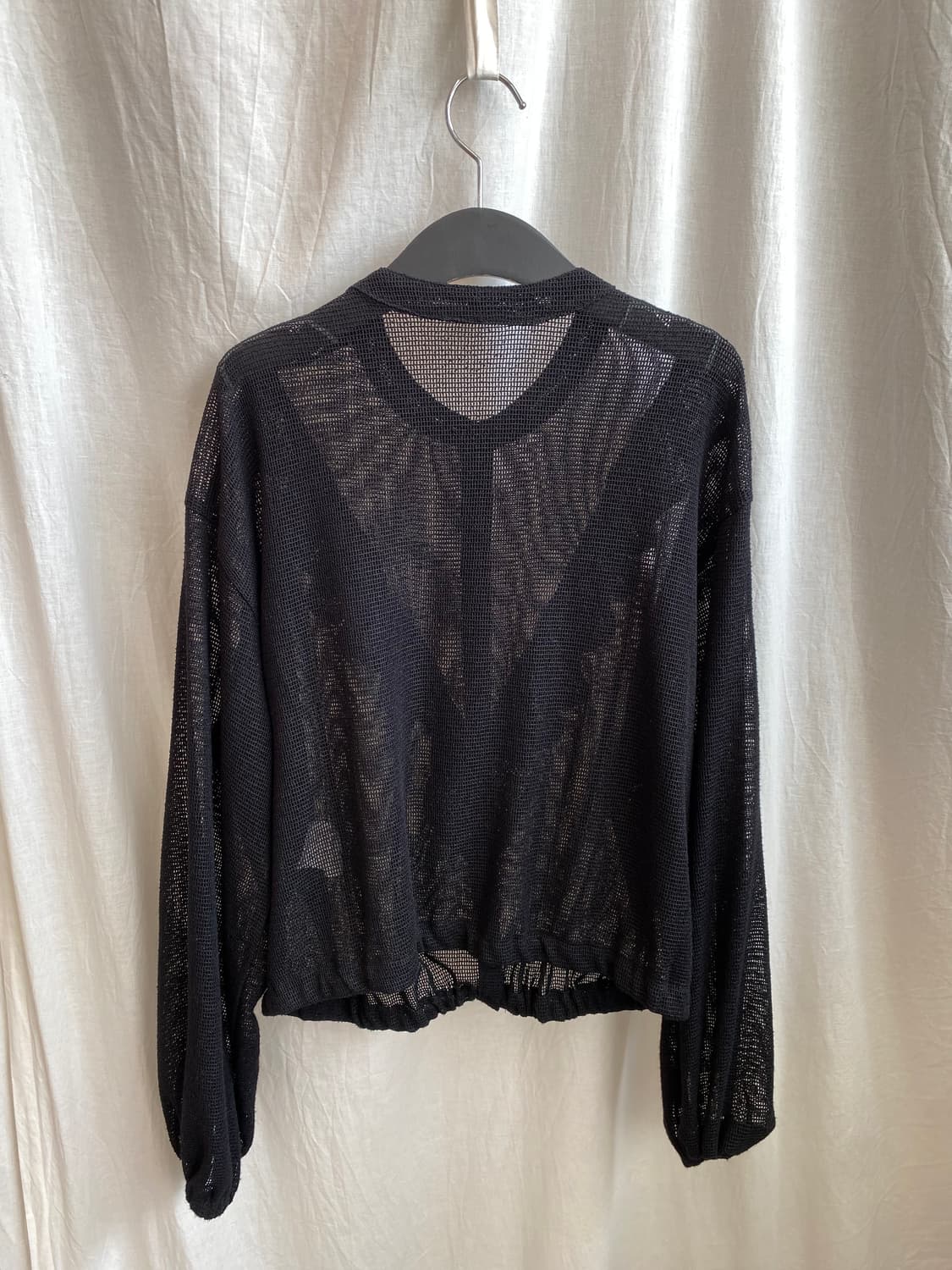 블랙 프릴 그물 가디건(M-L) 상품이미지3