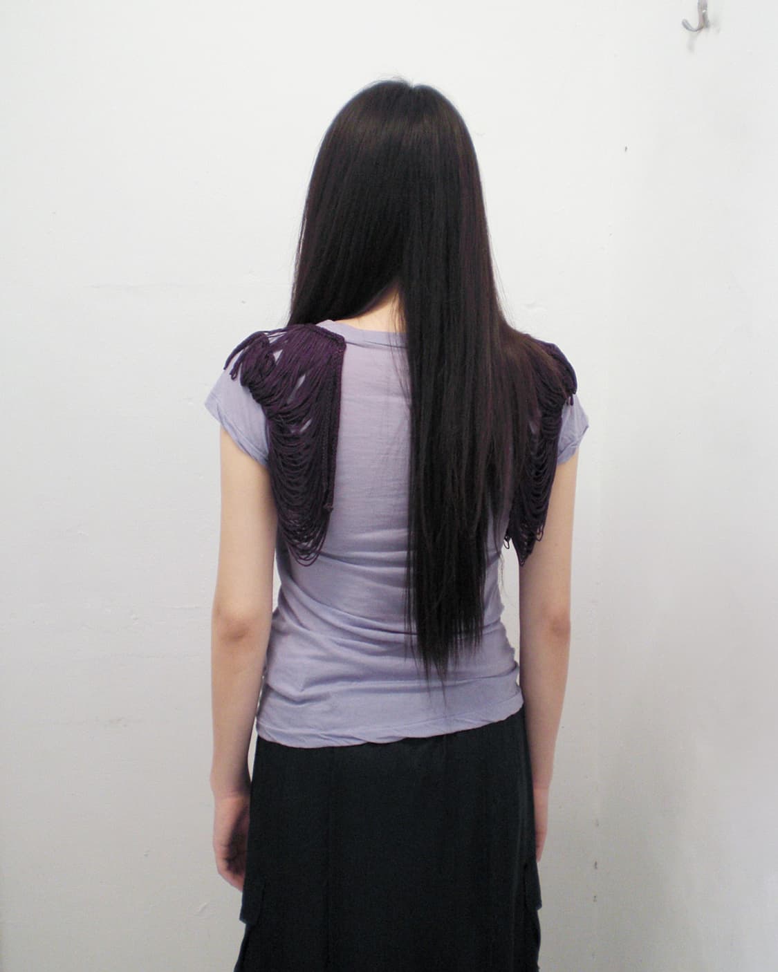 SACAI AD2009 fringe shoulder t-shirt 상품이미지3
