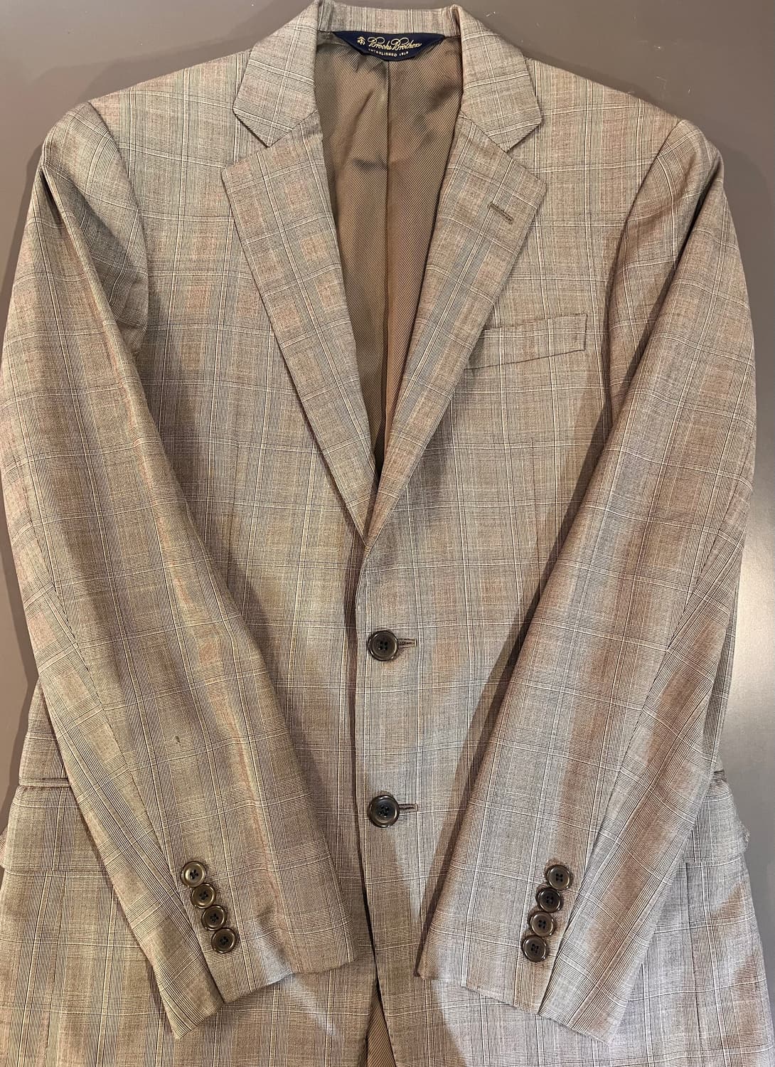 브룩스 브라더스 1818 리젠트 글렌체크 블레이저 상품이미지3