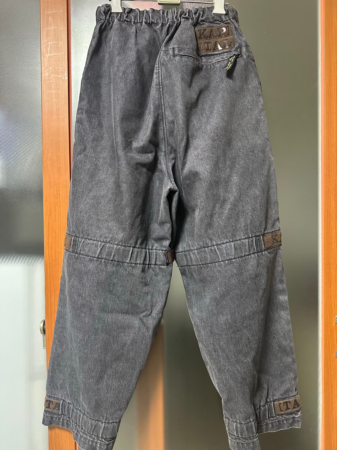 [2] kapital 데님 누벨 셔틀팬츠 블랙x브라운 상품이미지3