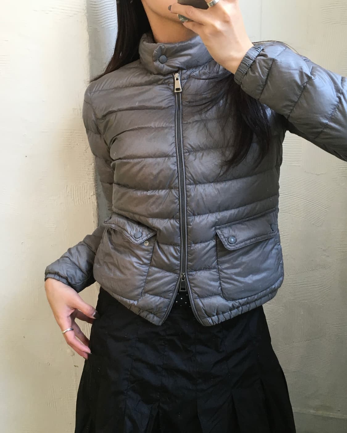 Moncler 몽클레르 란스 그레이 경량 구스다운 우먼 자켓 상품이미지6