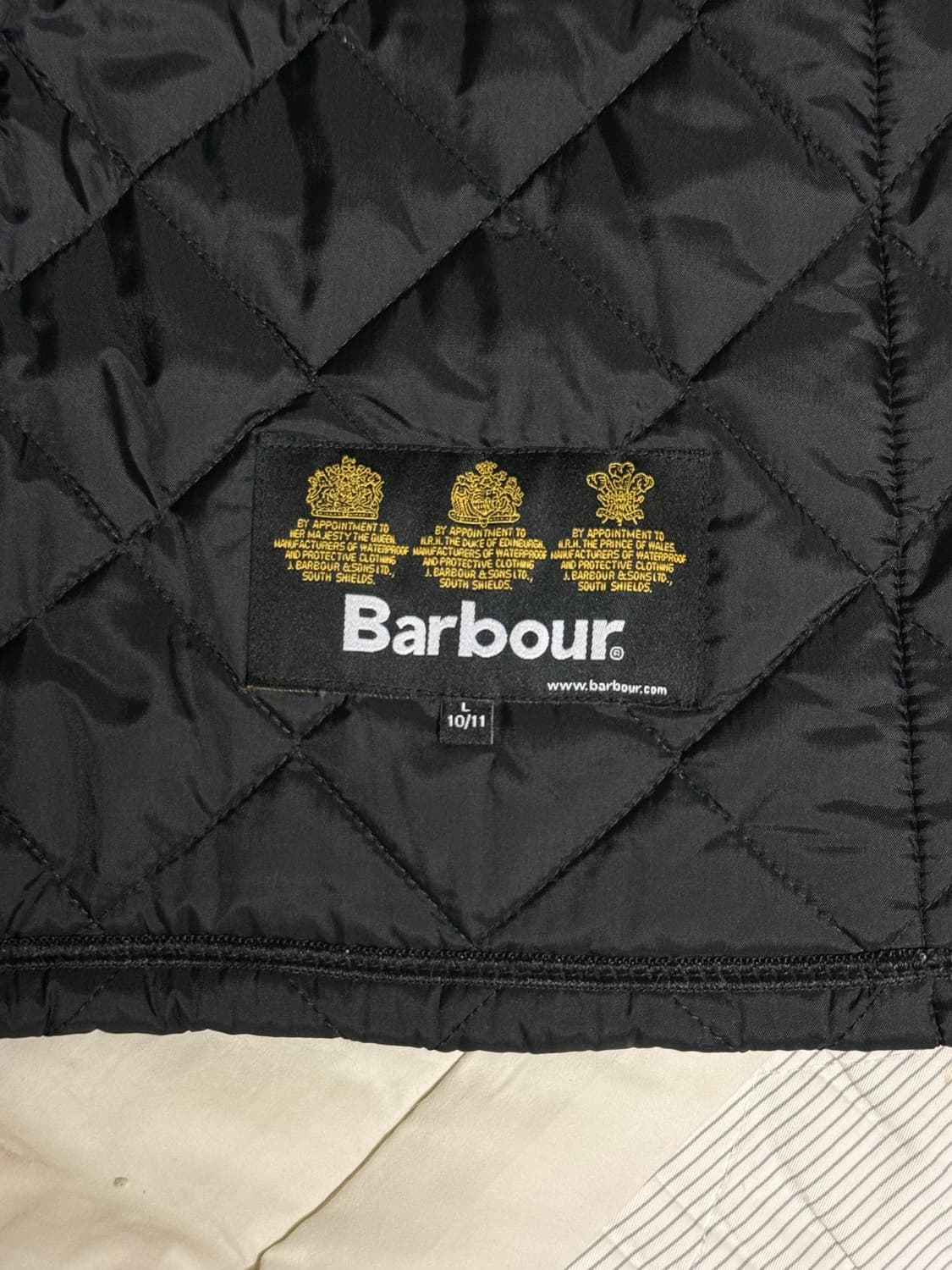 바버 퀼팅 자켓 블랙 색상 L 상품이미지3