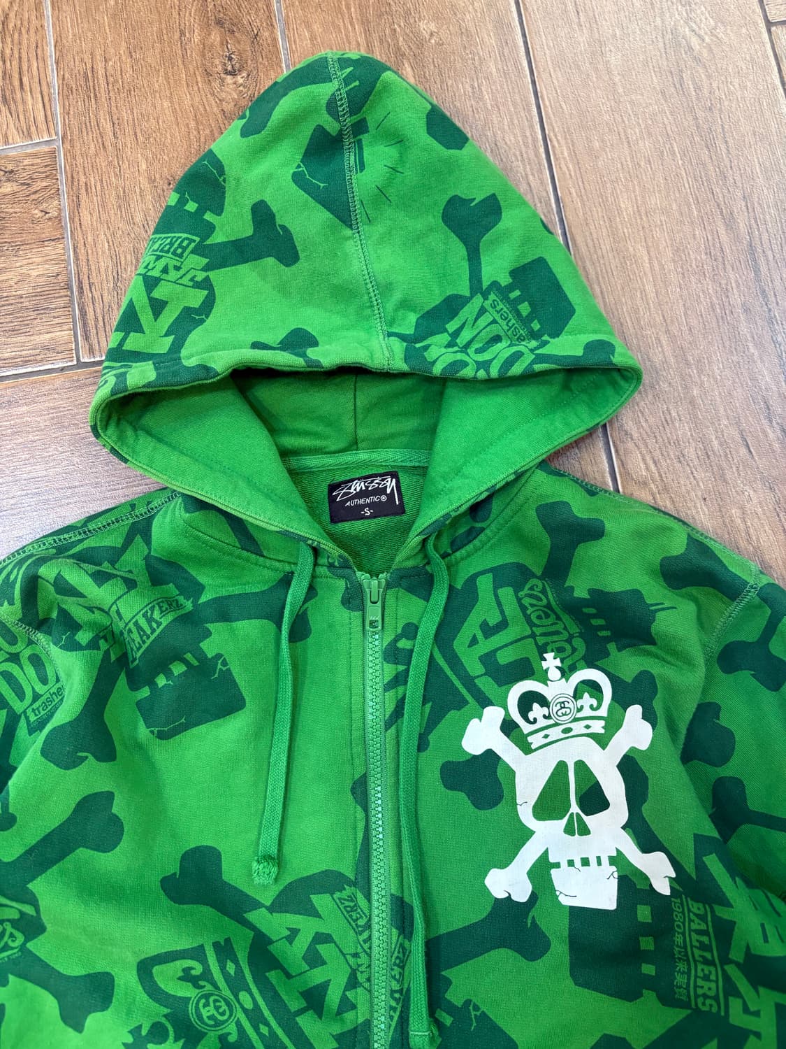 Stussy Skull Printing Hood Zip-Up 상품이미지9