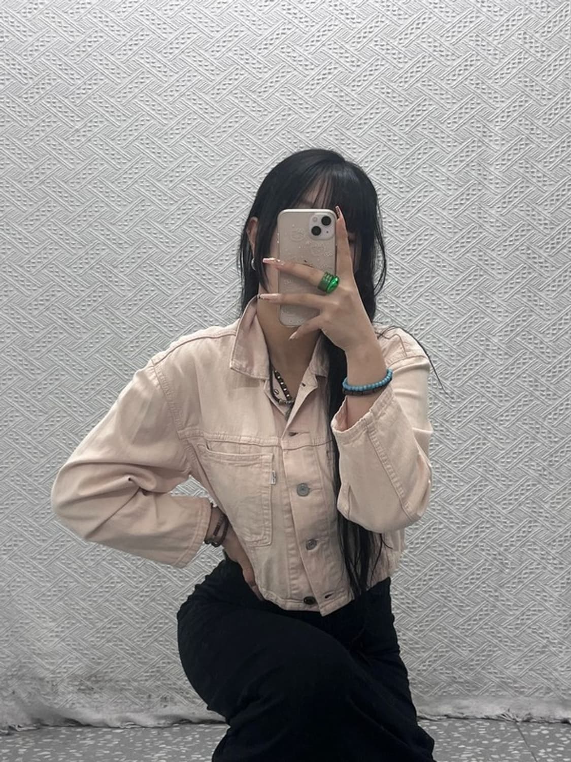 리바이스 빈티지 트러커 딸기우유 연핑크 크롭 데님자켓 XS C08263 상품이미지1