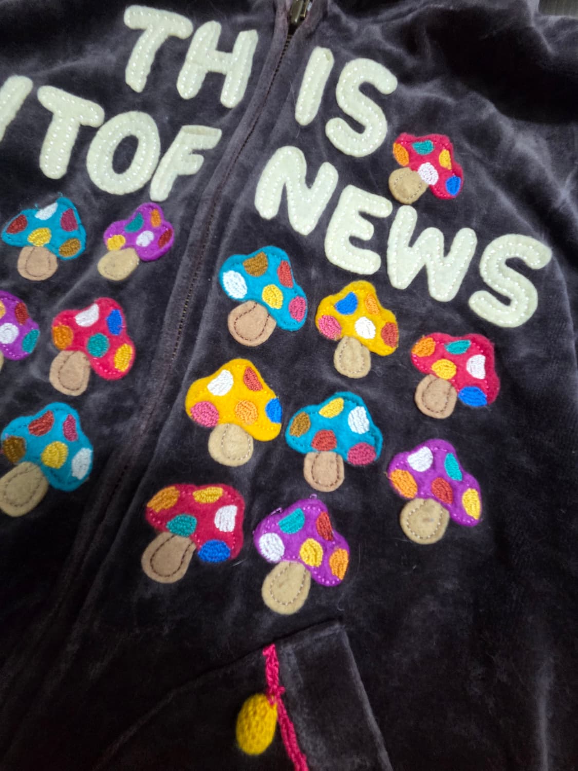 rough 버섯 패치 후드집업 상품이미지3