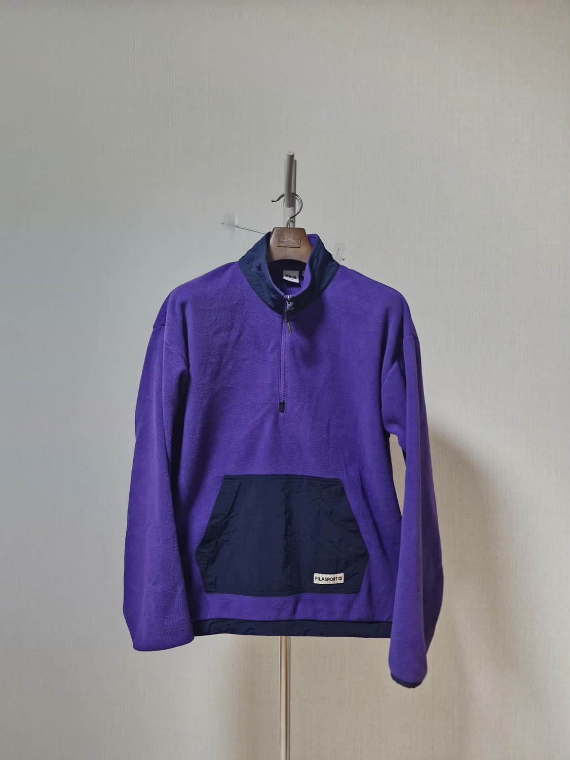 FILA SPORTS 퍼플 반집업 플리스 xl 상품이미지1