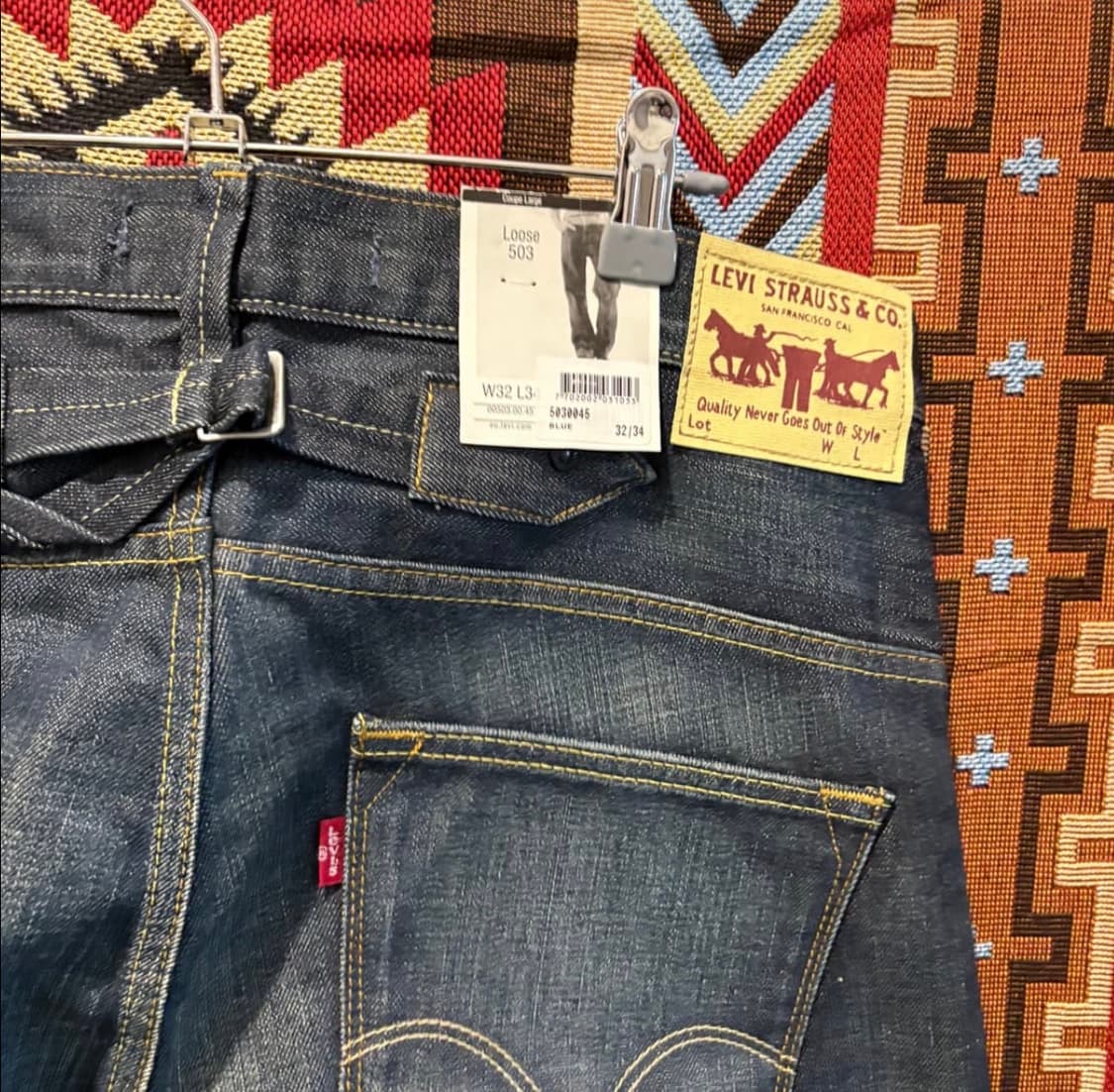 새상품)리바이스 503 Loose Fit 워싱 데님팬츠 상품이미지3