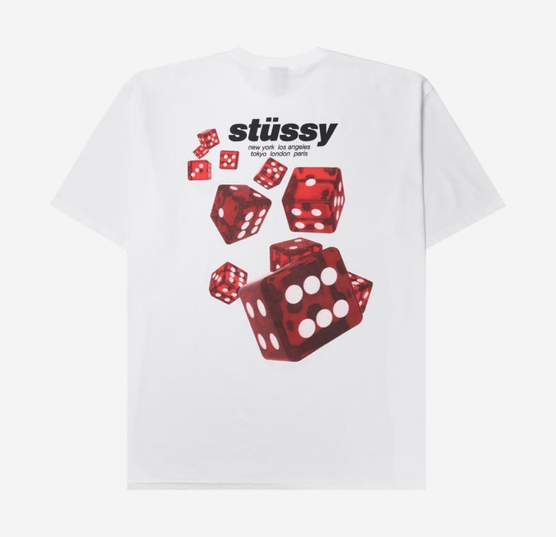 [XXL] 스투시 롤러스 티셔츠 화이트 상품이미지1