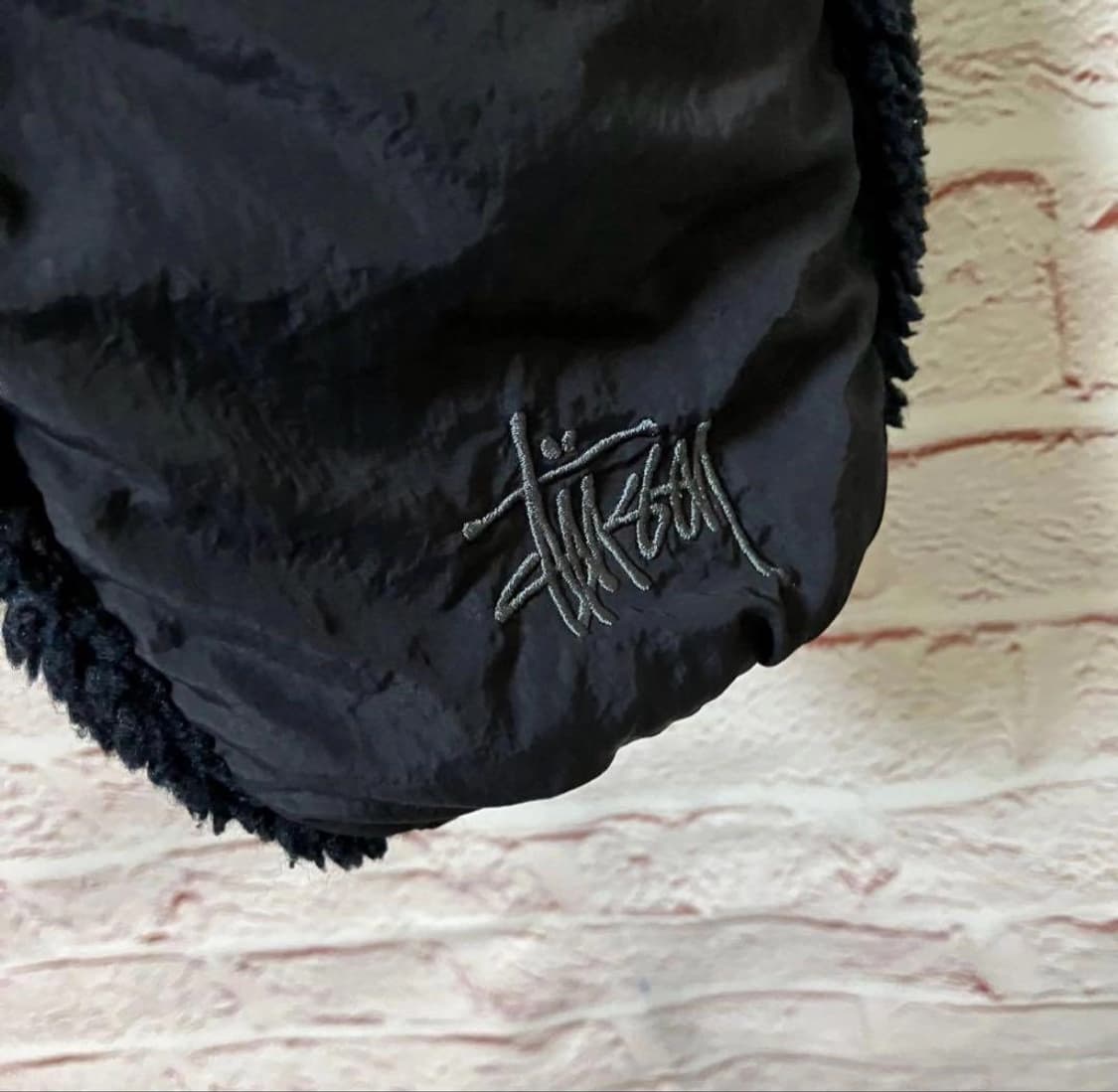 스투시 x 리마 자카드 쉐르파 자켓 블랙 상품이미지5