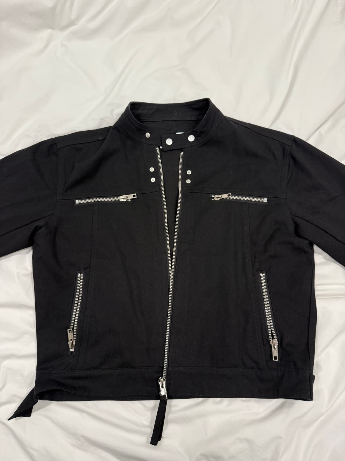 척도 크롭 바이커 자켓 상품이미지1