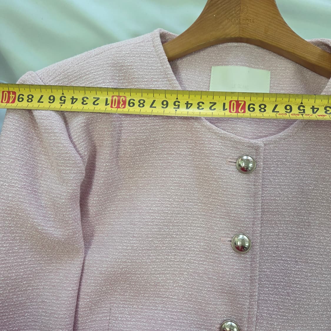 [LE BLANC] 르블랑 트위드 크롭 자켓 핑크 여성 프리사이즈  상품이미지5