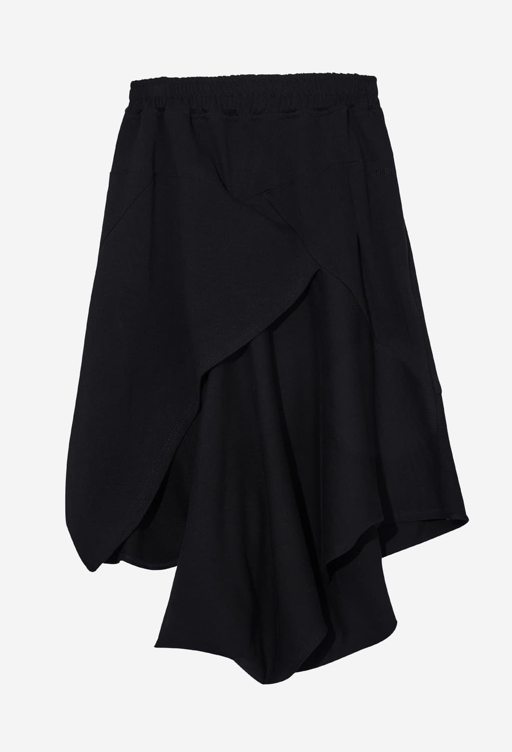 세릭 드레이프 스커트 블랙 SLASHED DRAPE SKIRT/BLACK 상품이미지1