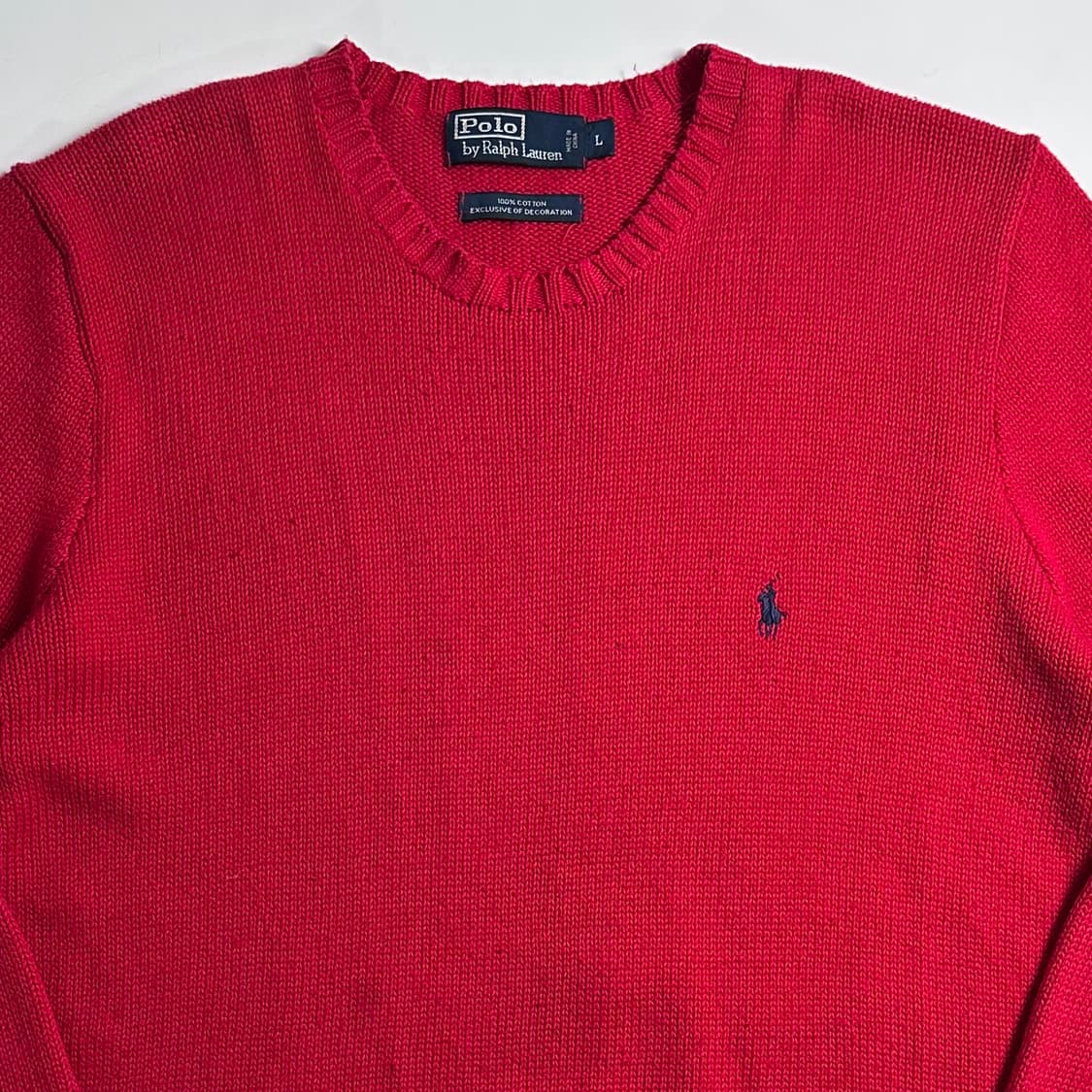 폴로 랄프로렌 레드 코튼 니트 상품이미지2