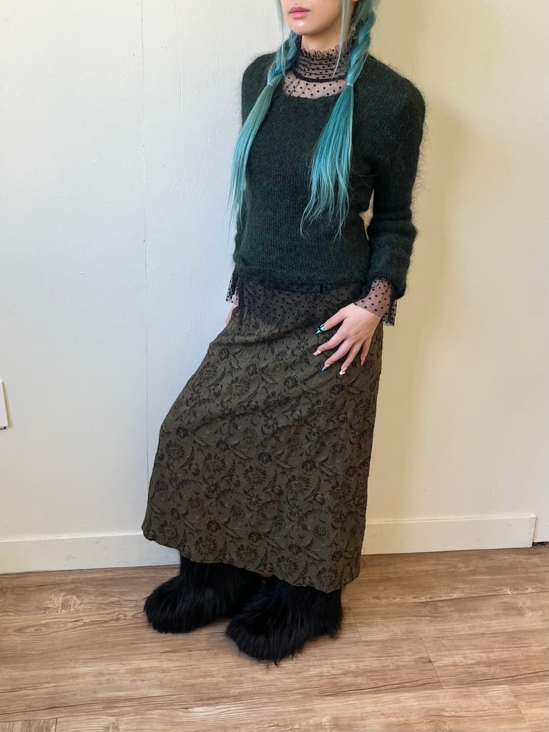 Gran Bois 플라워 레이스 스커트 상품이미지7