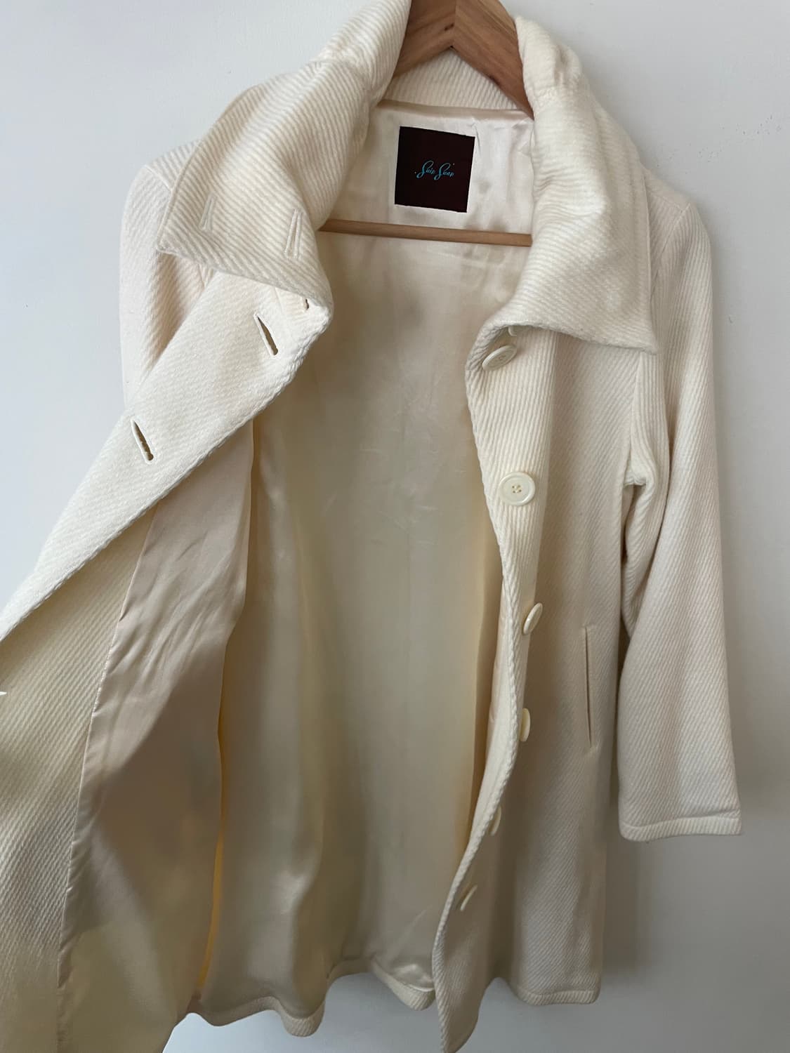 vintage ivory high-neck knit coat 상품이미지8