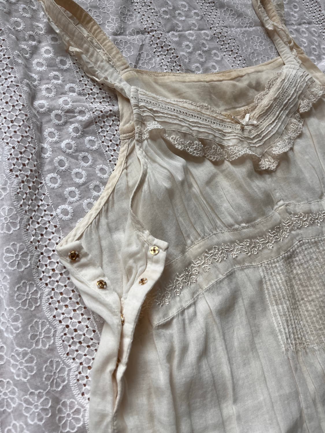 Denim vest + Cream sleeveless 상품이미지3