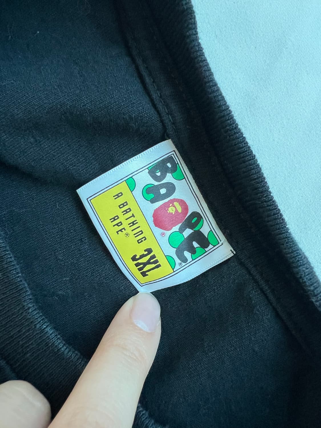 베이프 반팔 티셔츠 블랙 3XL 정품 상품이미지3