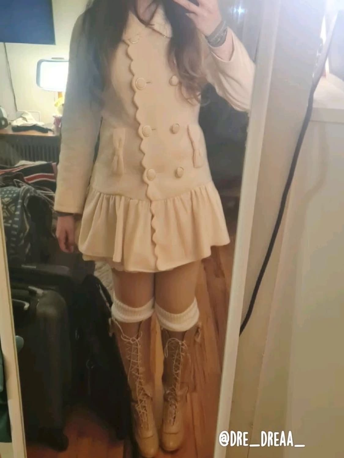 Lizlisa 리즈리사 빈티지 아이보리 리즈메로깔 달천깔 미소녀 코트 상품이미지6