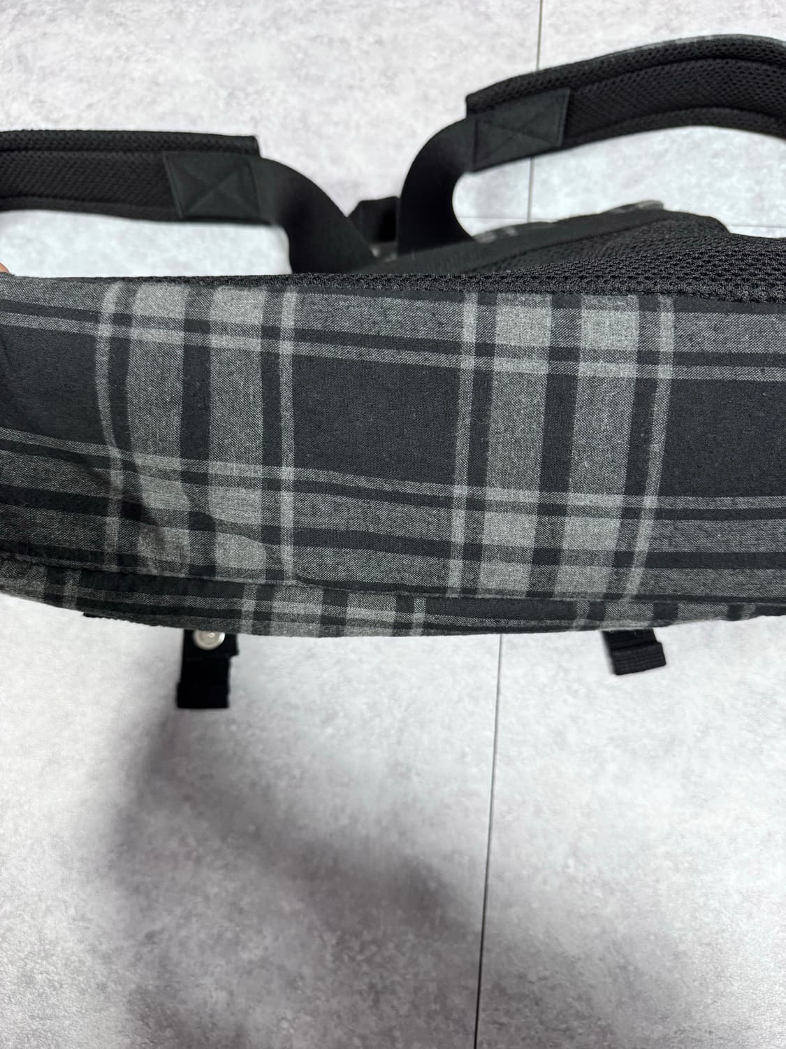 파히섬 네모체크 백 상품이미지5