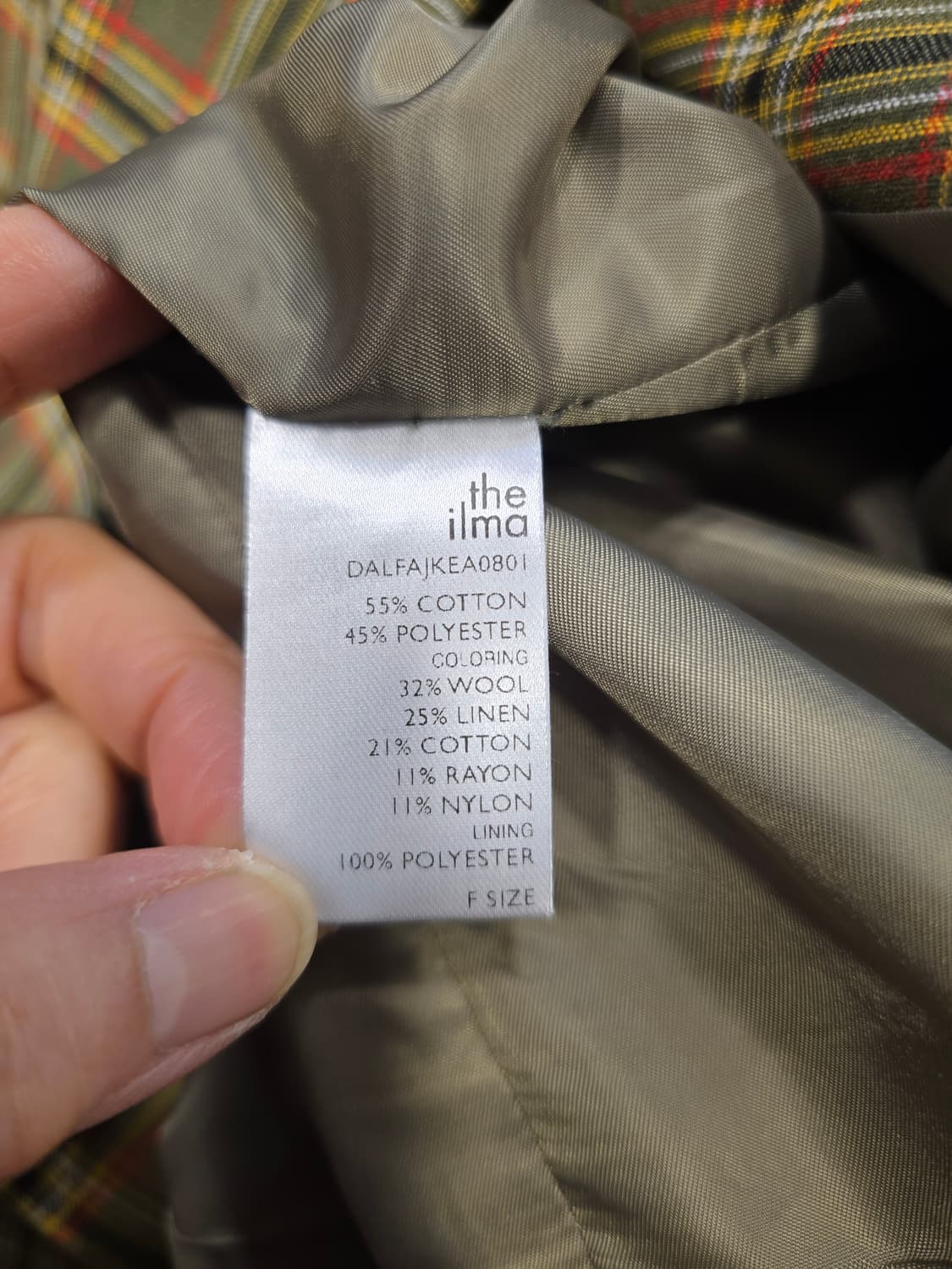 더일마 The Ilma 체크 자켓 프리사이즈 상품이미지8