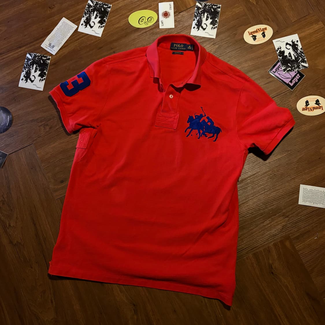 POLO RALPH LAUREN 빅 포니 카라티 레드 상품이미지1