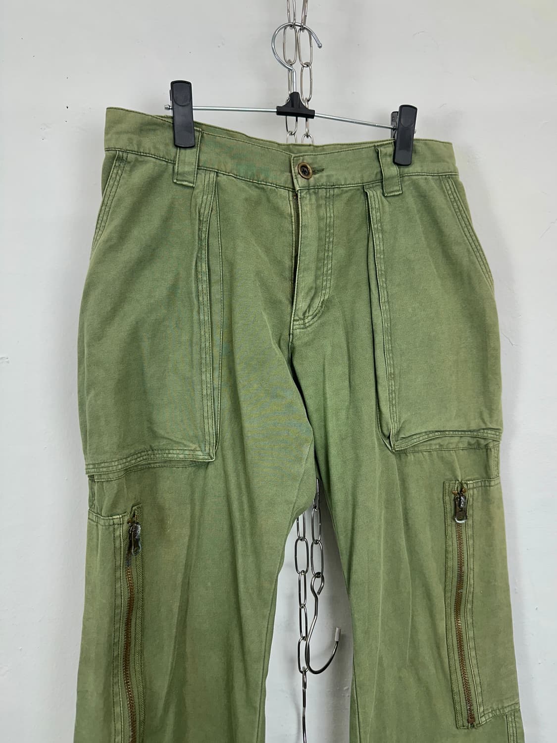 Japanese Vintage Zip Pocket Khaki Cargo  상품이미지6